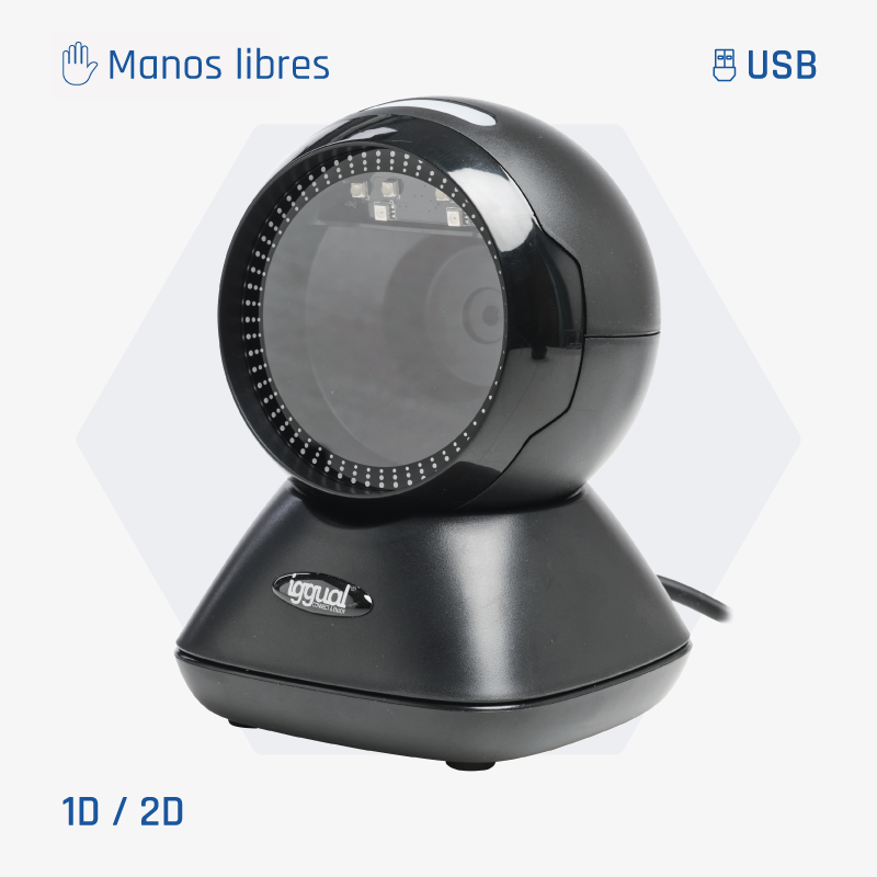 Imagen del producto Lector de códigos de barras 2D USB sobremesa L2DSUSB