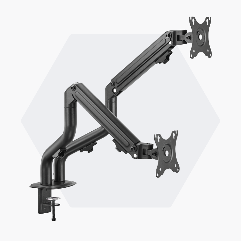 Imagen del producto Soporte pinza 2 monitores 17