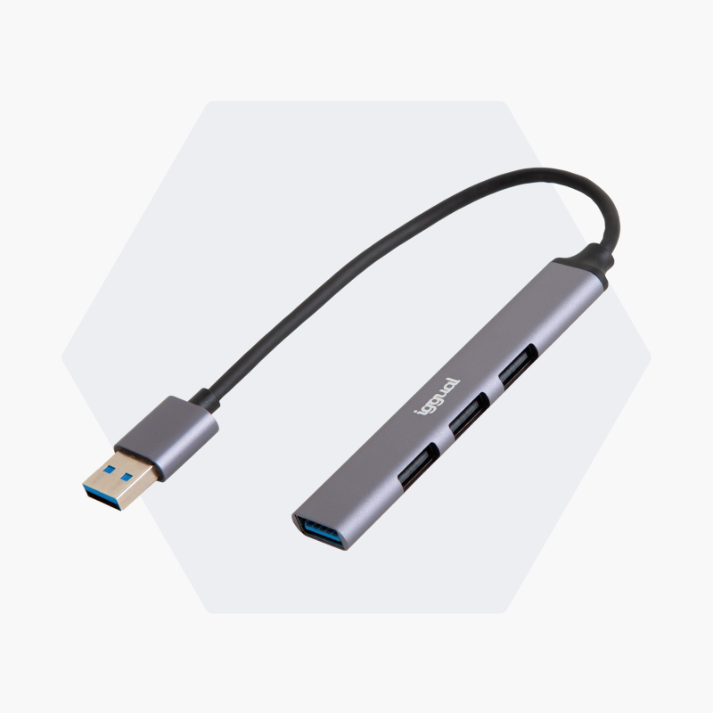 Imagen del producto Hub USB 3 puertos USB 2.0 + 1 USB 3.0 THIN