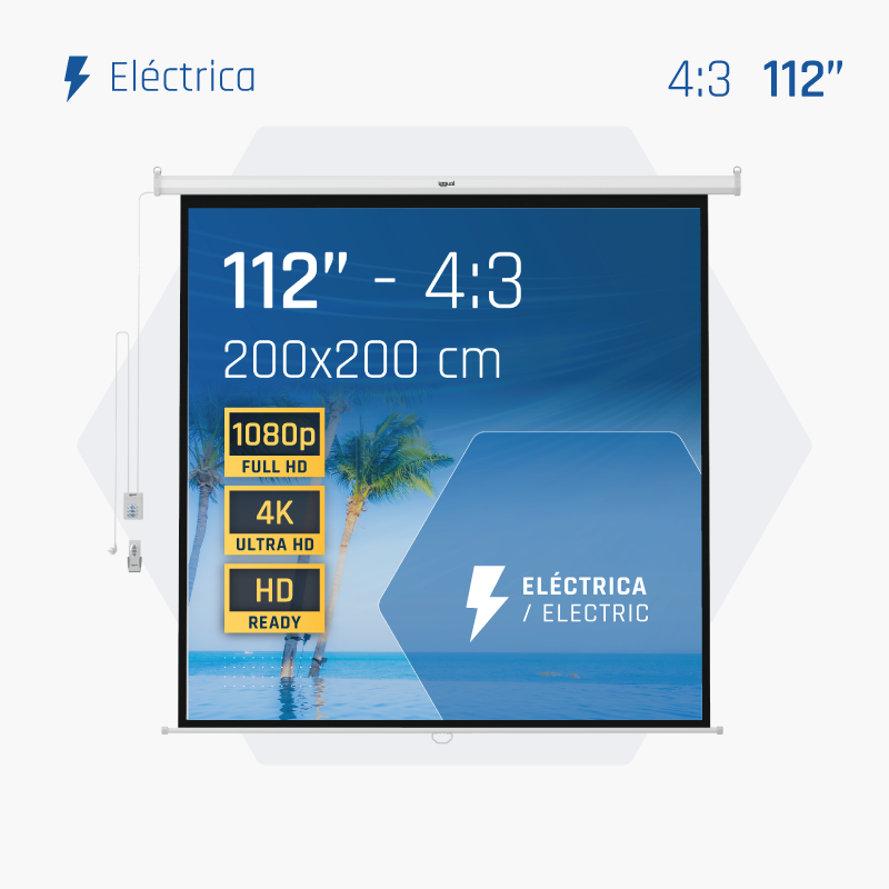 Imagen del producto Pantalla de proyección eléctrica 4:3 112