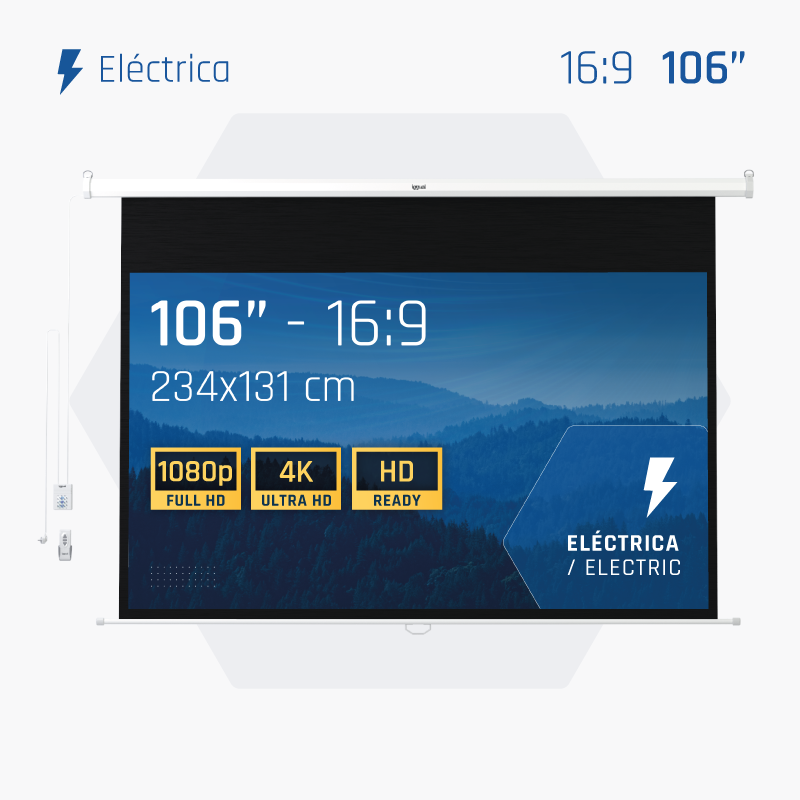 Imagen del producto Pantalla de proyección eléctrica 16:9 106